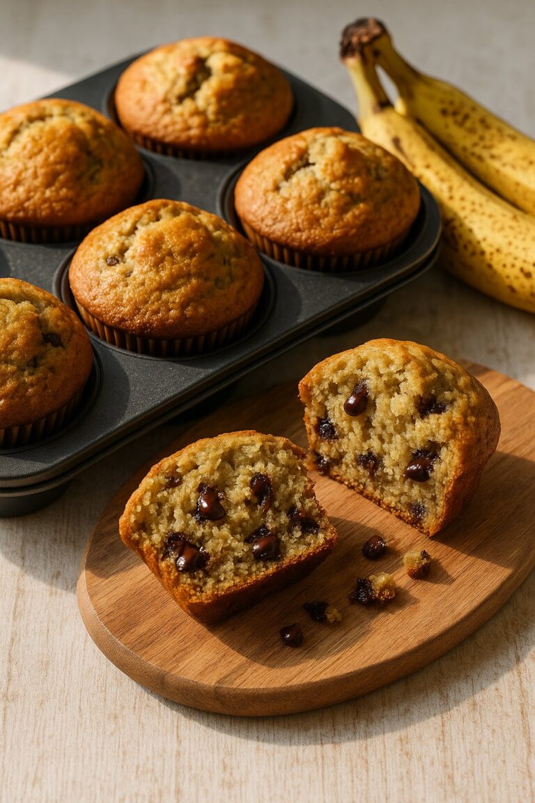Bakery-Style Banana Chocolate Chip Muffins